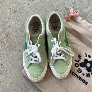 Golf le fluer x converse in jade lime, US men’s 4 but fits like a women’s 7!